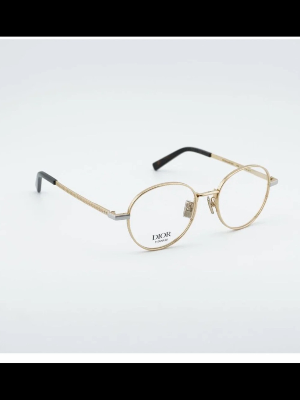 Dior Round Metal Glasses in Gold and Black